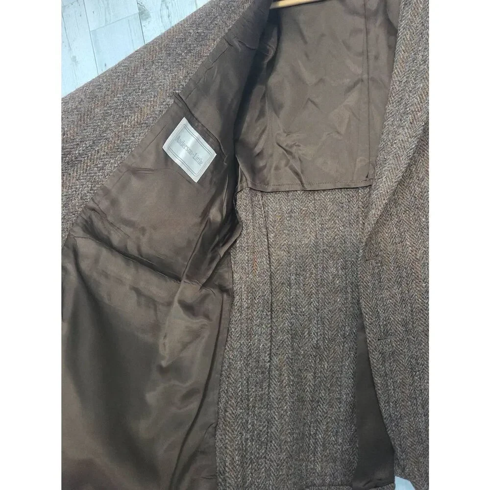 VTG Harris Tweed Handwoven Scottish Wool Blazer Sport Coat Sz. 44 EST